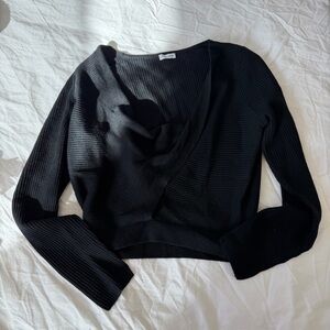 Splendid Crossover Knit Sweater